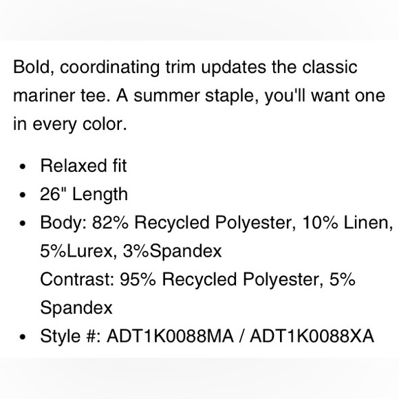 89TH + MADISON Stripes Crewneck Dolman Grommets Pink White Size 2X NWT - Picture 3 of 3